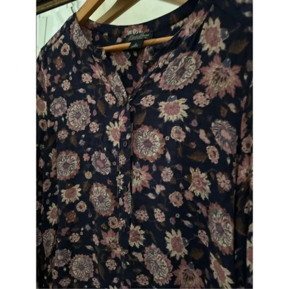Lucky Brand Boho Long Sleeve Blouse Size Small - Picture 2 of 4